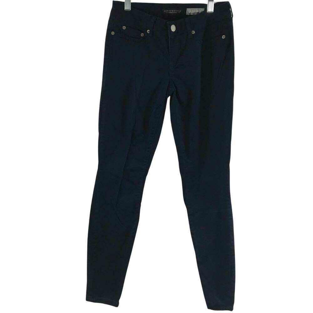 Aeropostale Womens Navy Blue Low Rise Skinny Jegging Pants Size 0 Regular